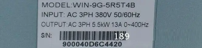 

new and original inverter WIN-9G-3R7T4B 3.7KW 380V