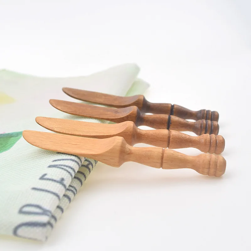 Japanese Wood Jam Knife Dinner Knives Tableware Wooden Mask Knife Jam Knife Butter Salad Paste Coating Wooden Cutlery Butter Kni