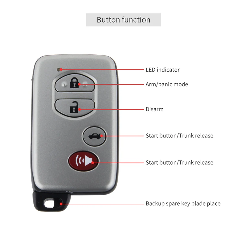 Good Quality Car Alarm System Passive Keyless Entry Immobilizer Bypass Remote Engine Start/Stop Push Button Start