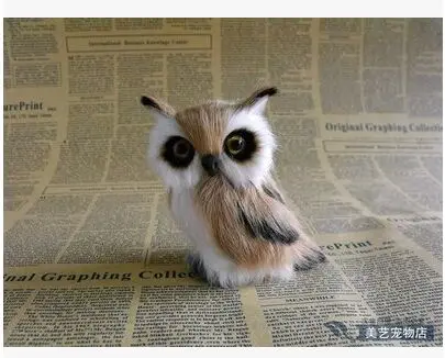 

small simulation yellow owl toy lifelike owl doll gift about 10x8x6cm