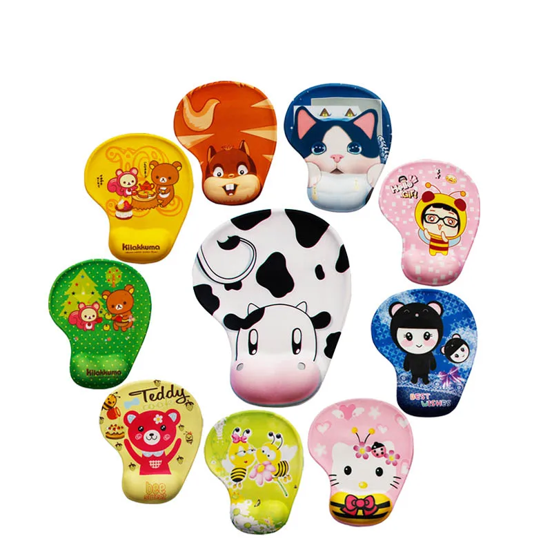 SR Rubber Wrist Support Mouse Pad Mat with 10 Cartoon Style Wrist Comfort for Optical Trackball Mouse Desktop Office Using