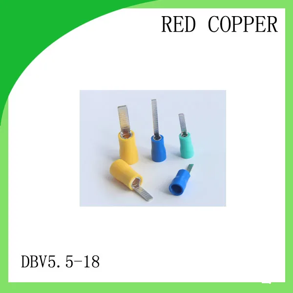 

good red copper 1000 PCS DBV5.5-18 Cold Pressed Terminal Connector Suitable for 12AWG - 10AWG Chip pre-insulated terminals