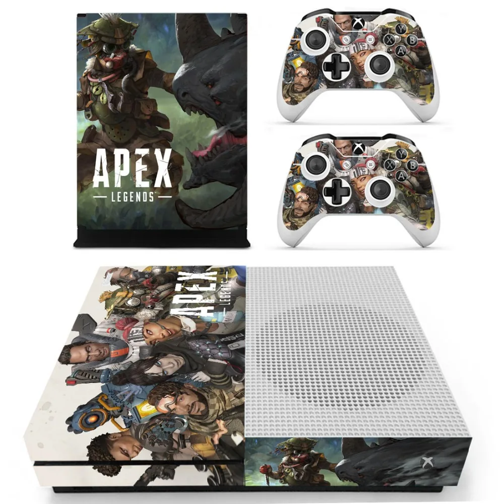 Jogo apex legends adesivo de pele decalque para microsoft xbox um s console e 2 controladores para xbox um fino adesivo de pele