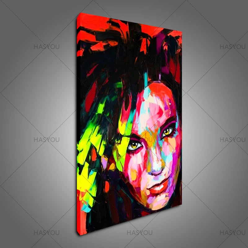 Top Artist Handmade modern colourful Portrait Oil Painting on canvas Wall Painting Figure Face Paintings wall art Home Decor