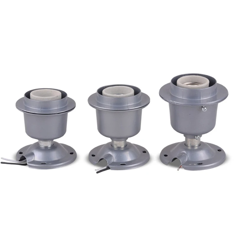 E27 Light Base Ceramic Liner Screw Aluminum Die-casting Mining Lamp Cap E40 Aluminum-cover Pendant Lamp Holder Thickened Socket