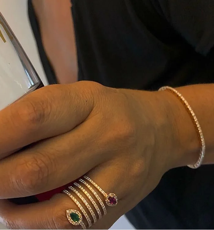 2019 Hot Sale Top Fashion micro pave Setting Party Classic Jewelry Anillos Stunning Multi Row full finger Rings For Women