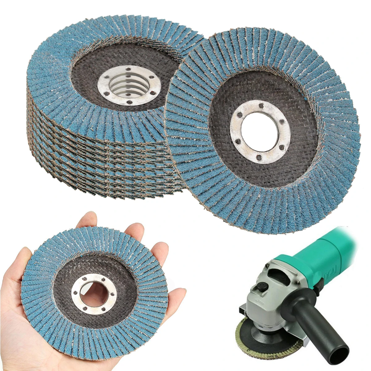 

10pcs 115mm Premium Zirconia Flap Disc Sanding Grinding 4-1/2" * 7/8" 60 Grit