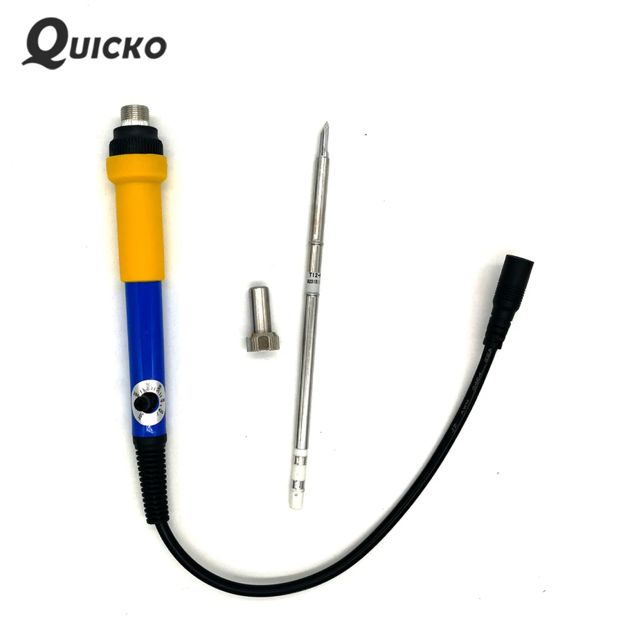 QUICKO T12 Mini Adjustable Temperature Electric Soldering Iron DC24V soldering station Constant temperature Welding Tool 72W