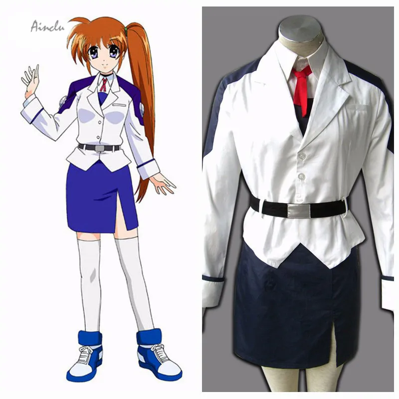 

Ainclu Top Selling Magical Girl Lyrical Nanoha Anime Nanoha Takamachi 1st Children Halloween Cosplay Costume Customize