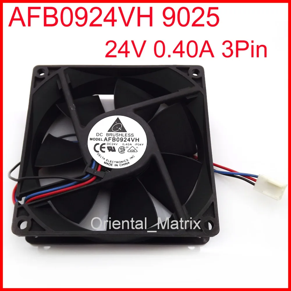 Free Shipping AFB0924VH-P04Y 9025 24V 0.40A 3Wire 3Pin Computer Cooler Cooling Fan