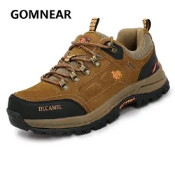 GOMNEAR Camel Shoes 남성 정품 가죽 하이킹 신발 통기성 운동화 등산 야외 관광 하이킹 부츠 마운틴 슈즈