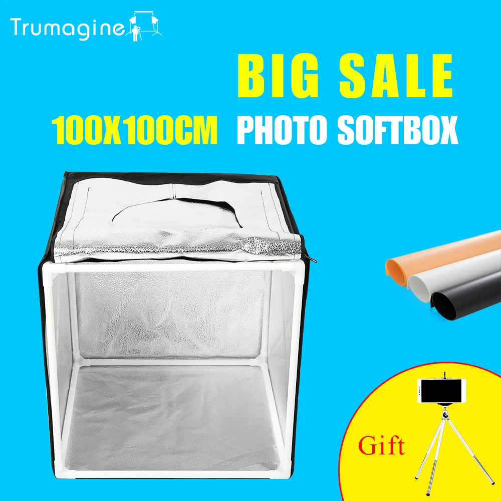 

TRUMAGINE 100x100CM LED Light Tent Photo Lighting Tent Set Photography Studio Shooting Soft Box Photo Studio Accessories