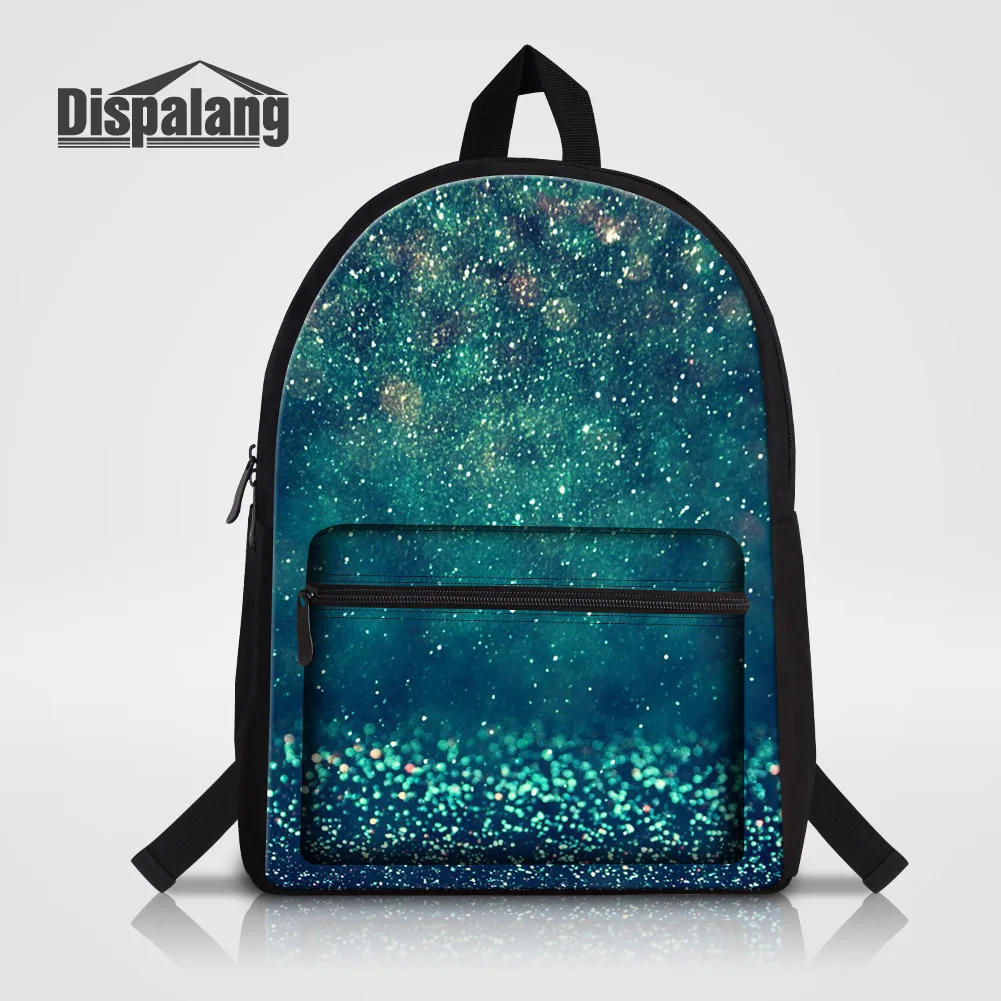 Dispalang Galaxy Women's Laptop Backpack For 14'' Notebook Stars Sands Print School Bags For Teenage Boys Men DIY Image Bookbag