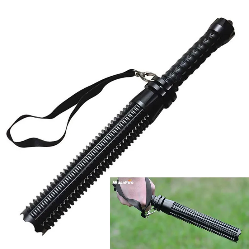 Powerful Telescopic Baton Self Defense Q5 Led Flashlight Tactical Torch Zoomable Rechargeable 3 Modes Flash Light by 18650/AAA