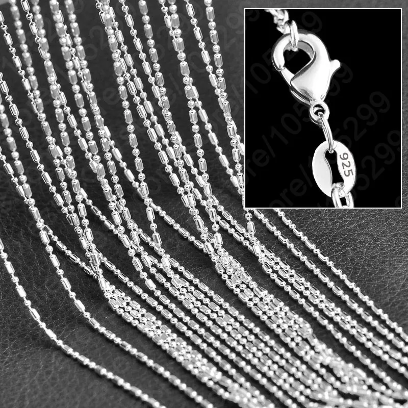 Lose money Nices 925 Real Sterling Silver Needle 18 Inch Chain Necklace With Top Quality Flexible Lobster Clasps For Woman Man