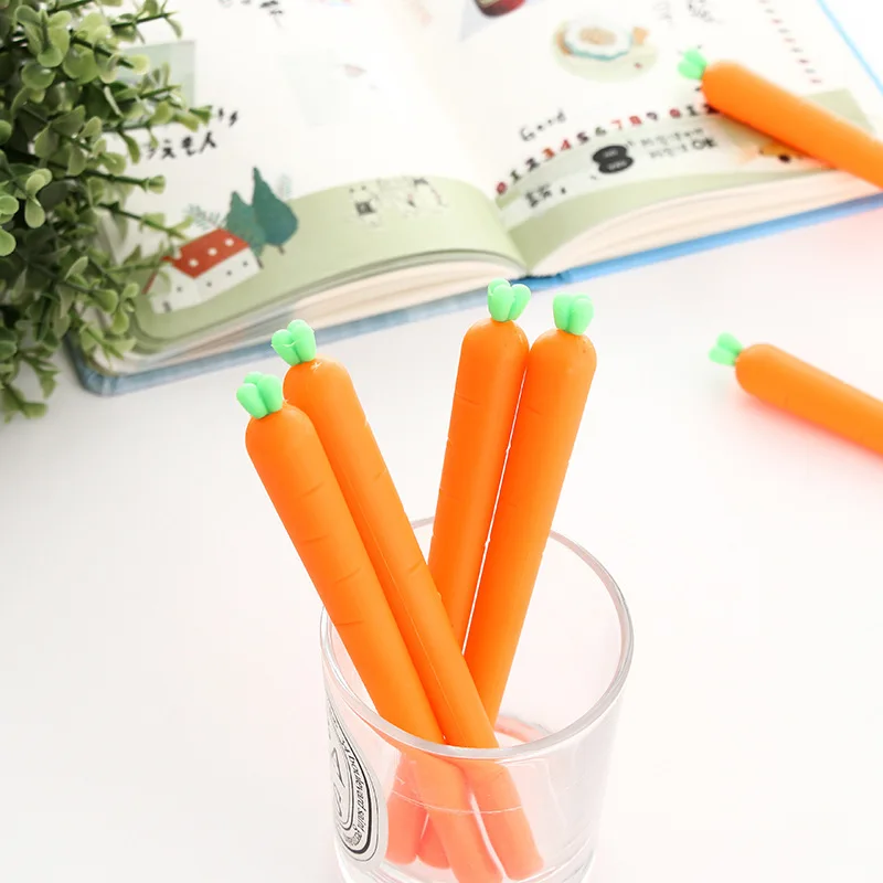 120 Pcs Stationery Cute Simulation Turnip Pen Office Neutral Pen Stationery Personality Signature Student Pen Kawaii School