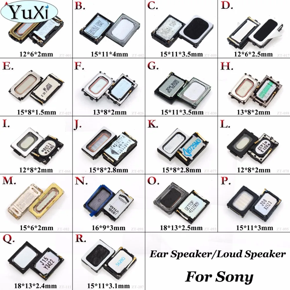 YuXi 1pcs Top Front Earpiece Ear Speaker Sound Receiver For Sony Xperia Z Z1 Z2 Z3 Z4 Z5 Compact Z5 Plus Bottom Main Loud Speake