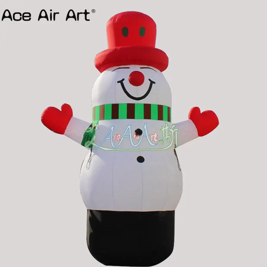 

Custom Christmas Snowman Gas Model Giant Snowman with A Smile on Arms Inflatable Christmas Decor