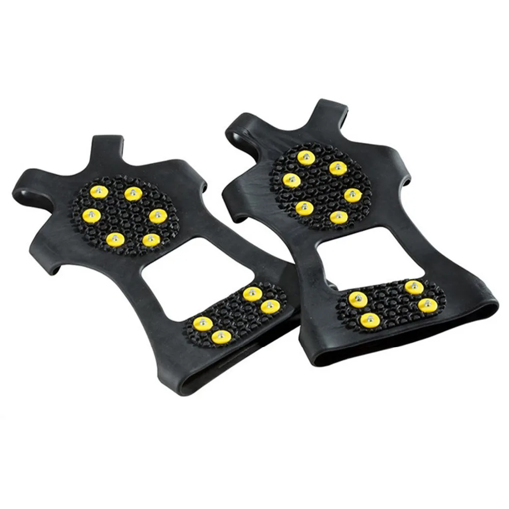 10 Studs Anti-Skid Non-slip Gelo Neve do Inverno Sapatos de Escalada Ao Ar Livre Barraca de Segurança Cobrir Crampons Pinça Assemessories formação