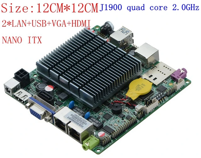 Placa base Nano itx J1900 placa base Sin ventilador mini pc LVDS 12V USB3.0 tamano 12 CM x 12 CM AliExpress