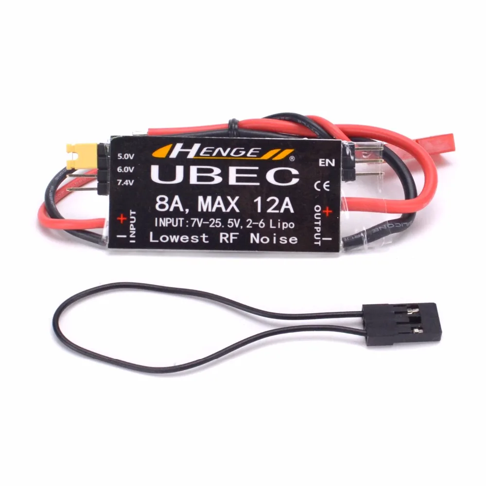 HENGE 8A UBEC Output 5V / 6V 6A / 8A Max 12A  2-6S Lipo / 6-16 cell Ni-Mh Input Switch Model BEC