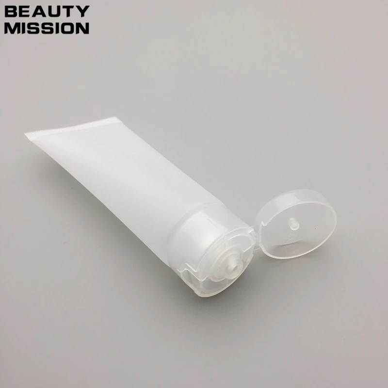 50ml transparent lotion plastic soft tube for cosmetic skin care cream packaging,50g squeeze container bottles with flip cap