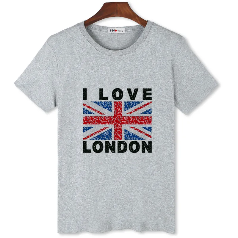 British flag printing tshirt I LOVE LONDON popular trendy shirts brand new fashion t-shirt hip hop tees