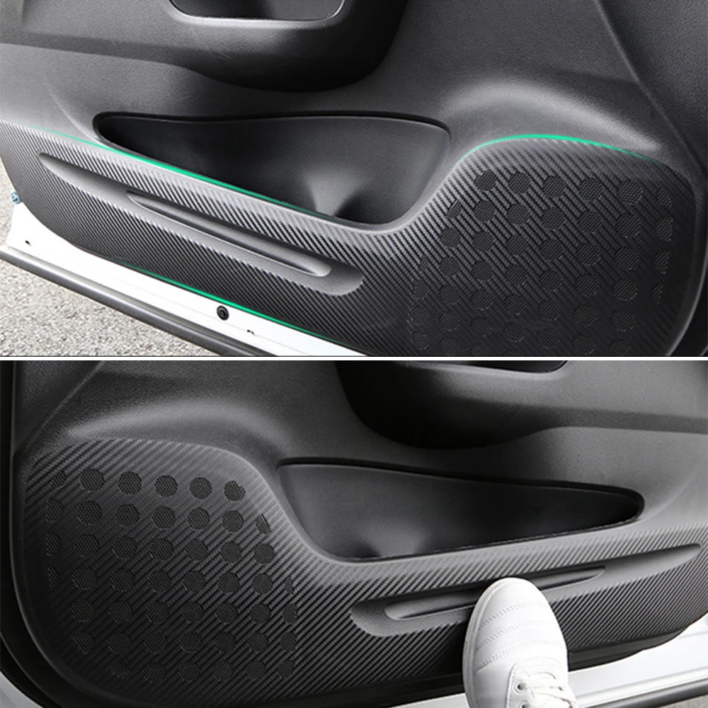 Car Door Sticker Pad For Honda CRV 2012 To 2016 Interior Door Protection Sticker Carbon Fiber 4Pcs Car-Styling Accessories