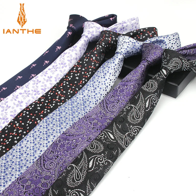 

Men ties necktie Men's vestidos wedding tie Male Dress legame gift gravata classic paisley Dot jacquard Flower 6cm slim necktie