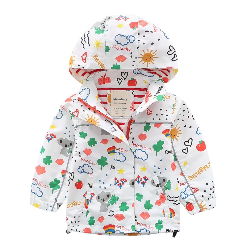 

Fashion Spring Boys Girls Jackets And Coats Hooded Cartoon Animal Kids Windbreaker Jackets For Girls Autumn Jacket Children Coat