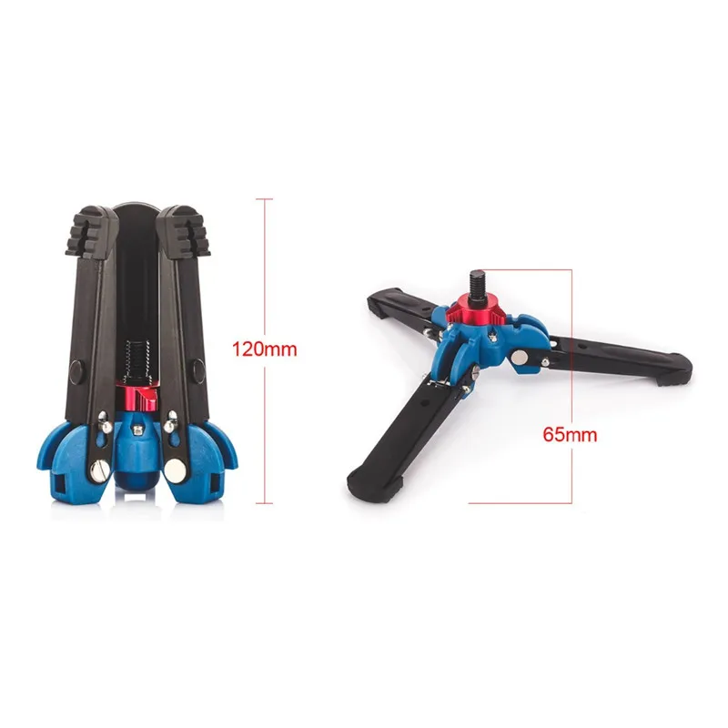 Manbily M-1 Hydraulic Universal Mini Three Feet Support Tripod Stand Base Monopod Stand for Monopod Ballhead with 3/8\