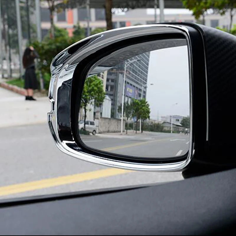 ABS Chrome For Honda FIT JAZZ 2014-2018 Car rearview mirror block rain eyebrow frame cover trim car styling accessories 2pcs