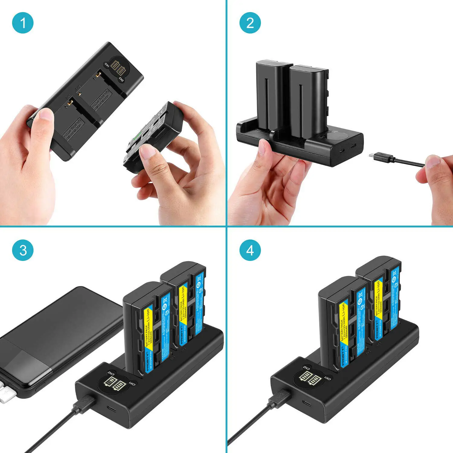 5200mAh NP-F770 NP-F750 NP F770 np f750 NPF770 750 baterii + ładowarka USB z LED dla Sony NP-F550 NP-F770 NP-F750 F960 F970