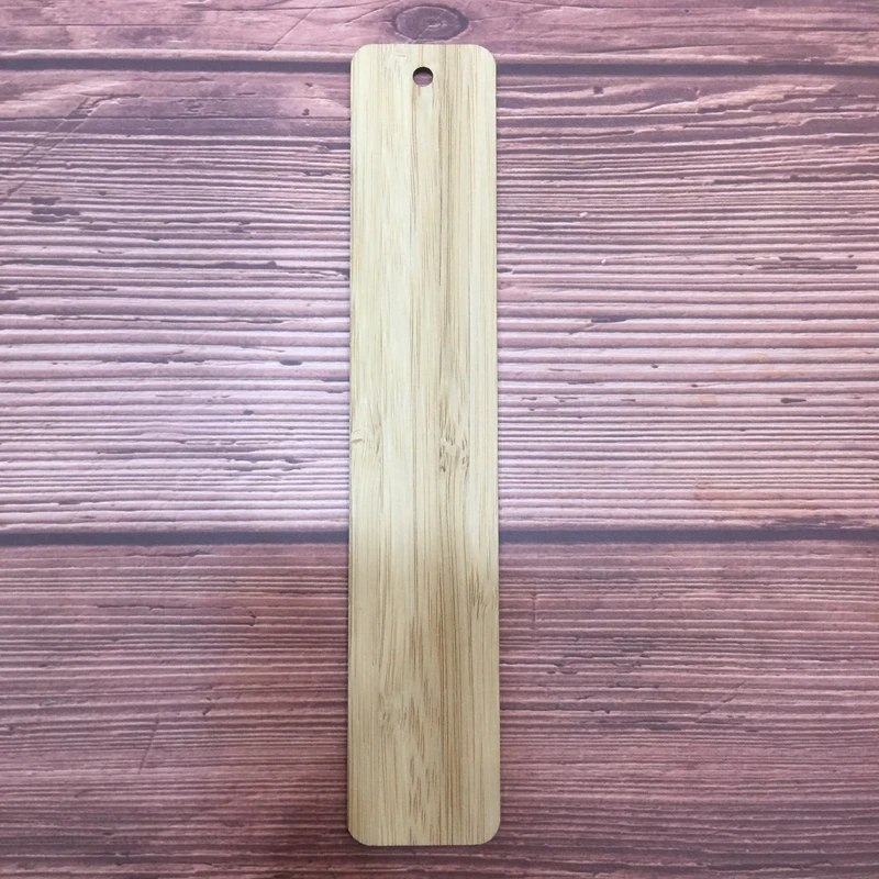 Natural Custom Wooden Bookmark, 16x3cm, 10Pcs