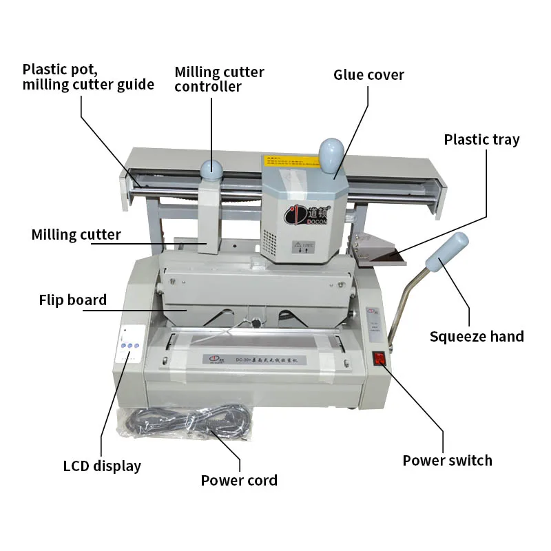 hot melt glue binding machine DC-30+ Desktop comb glue book binder machine booklet maker 110V/220V