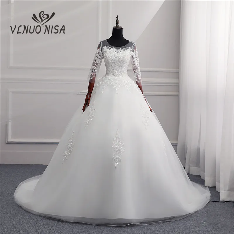 

Sweet Wedding dress 2020 new fashion Gowns bride married plus size was thin Korean 10long train luxury Vestido Noiva White Tulle