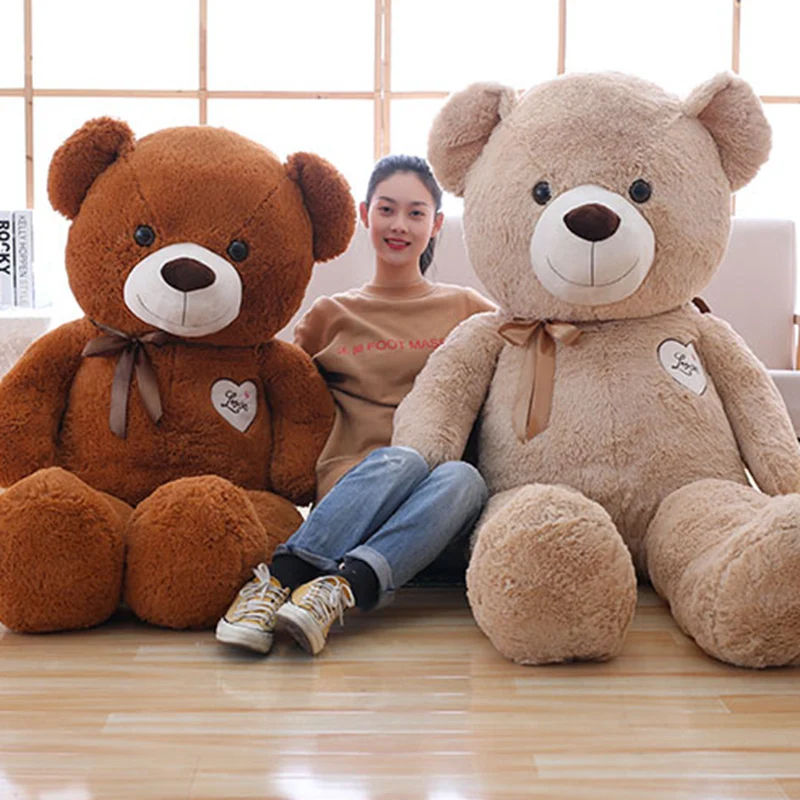 1PC Cute Large Size 90-110cm Stuffed Teddy Bear Plush Toy Big Embrace Bear Doll Lovers/Christmas Gifts Birthday Gift