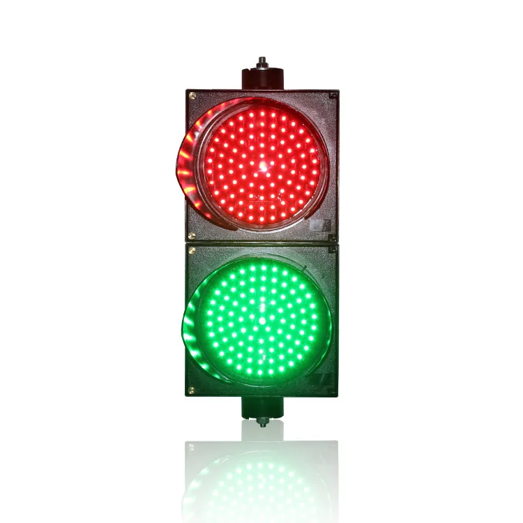 200mm red green traffic signal light horizontal or vertical installation PC shell LED traffic light for sale