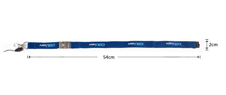 Airbus A320neo Lanyard with Metal Buckle Blue Ribbon Rope Sling for ID Case Holder for Pilot Aviation Lover Airman Flight Crew