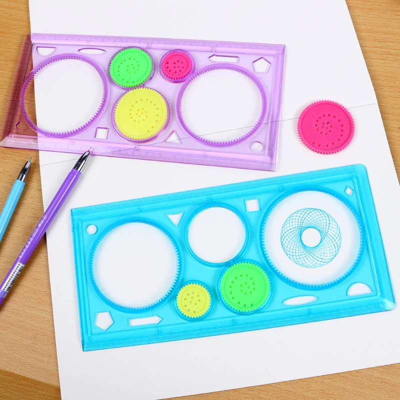 Spirograph regla geométrica, herramientas de dibujo, papelería para estudiantes, Juego de dibujo, juegos de Arte de aprendizaje, regalo creativo