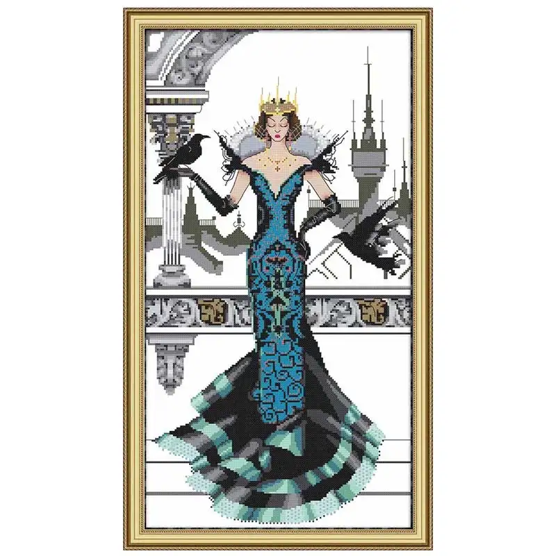 RAVEN-QUEEN Patterns Counted Cross Stitch 11CT 14CT Cross Stitch Set Wholesale DIY DMC Cross-stitch Kit Embroidery Needlework