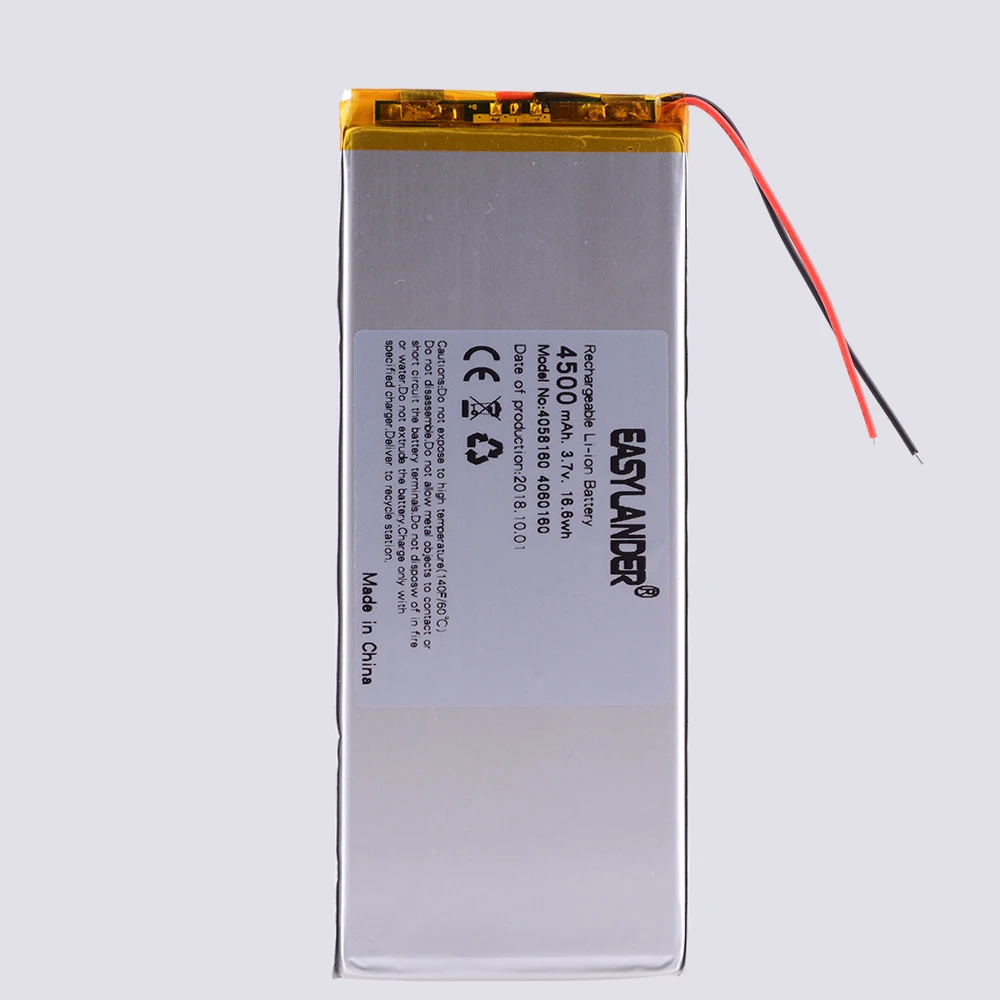 

4058160 3.7v 4500mah Lithium Polymer Battery With Board For Tablet Pcs DIY Power Bank Large Size batteries