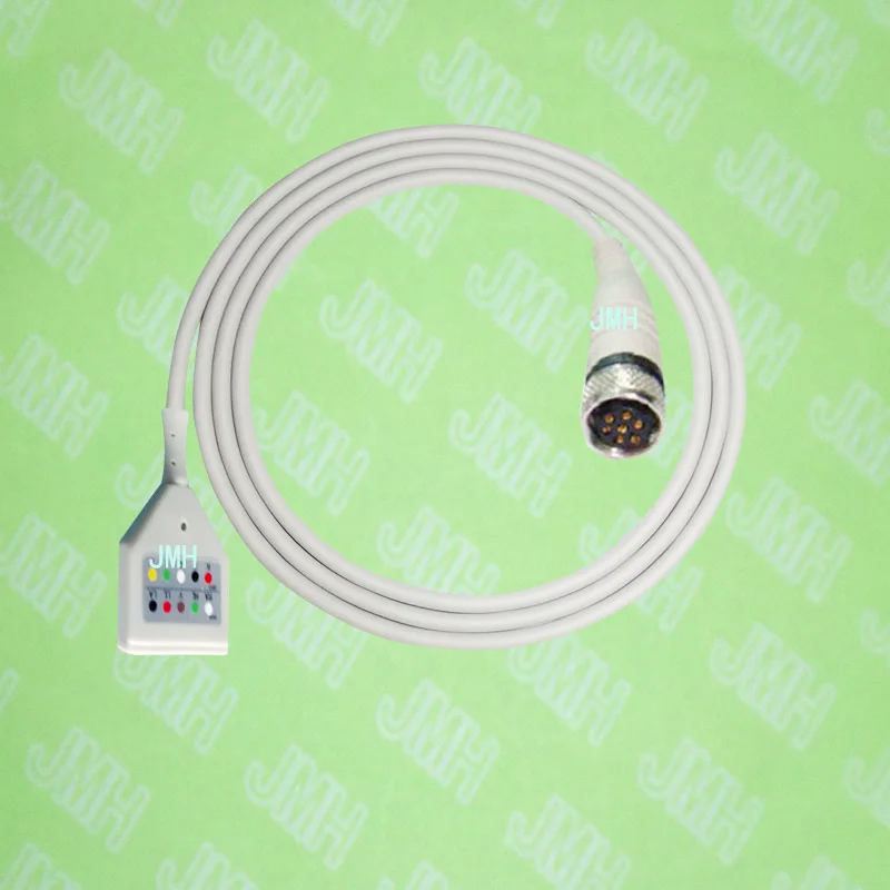 

Compatible with GE 8000,8200,8500,Seer Holter Recorder 151 ECG Machine the 409106-001,DIN 5-lead Rozinn holter trunk cable.