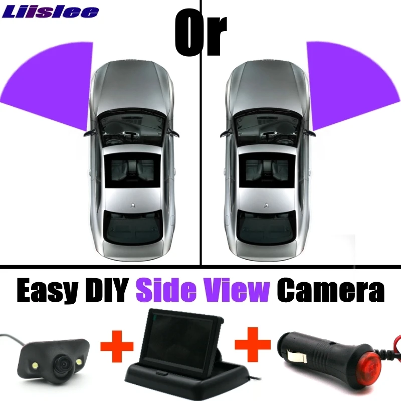 

For HONDA For Accord For Odyssey For CRV LiisLee Car Side View Camera Blind Spots Areas Flexible Copilot Camera Monitor System