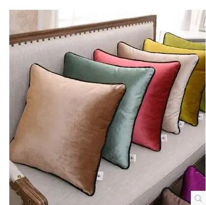 

2017 Super Soft Plush Pillowcases For Home Sofa Bed Decor Solid Cushion Covers Home Decoration Bed Decor Decorative Pillow Case