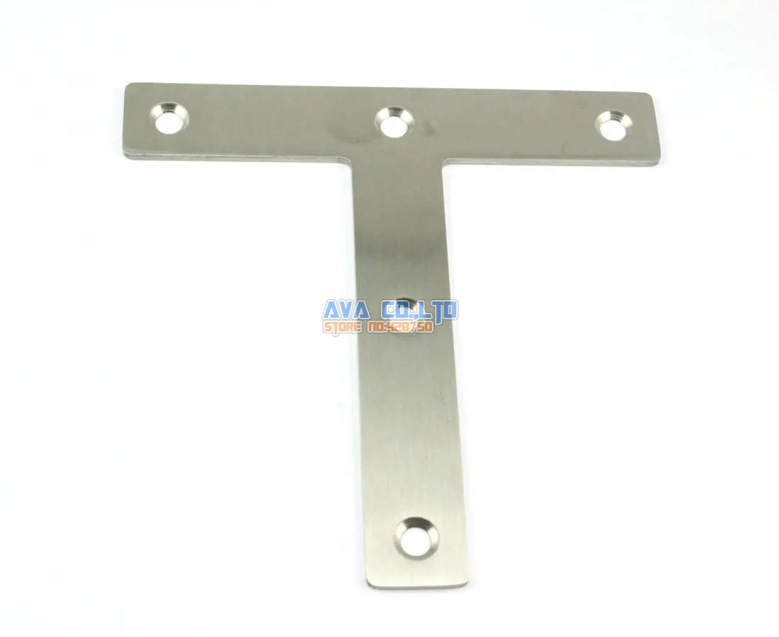 4 Pieces 120*120mm Stainless Steel T Shape Flat Corner Brace Bracket