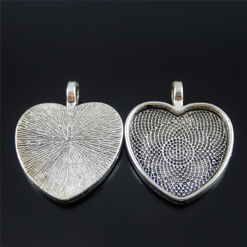 GraceAngie Wholesale Antique Alloy Heart Shape Charms Scrapbooking Accessory Handmade Crafts Necklace Pendant