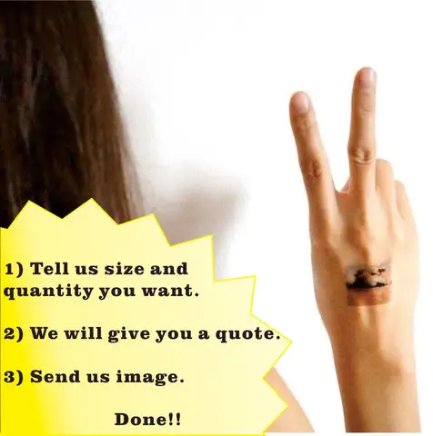 Anpassa ditt foto och din bild som tatueringsklistermärke. Skapa din personliga bröllopsfest och företagslogotyp eller ditt husdjur som klistermärke. 8 best sales specialanpassad tatuering - №5