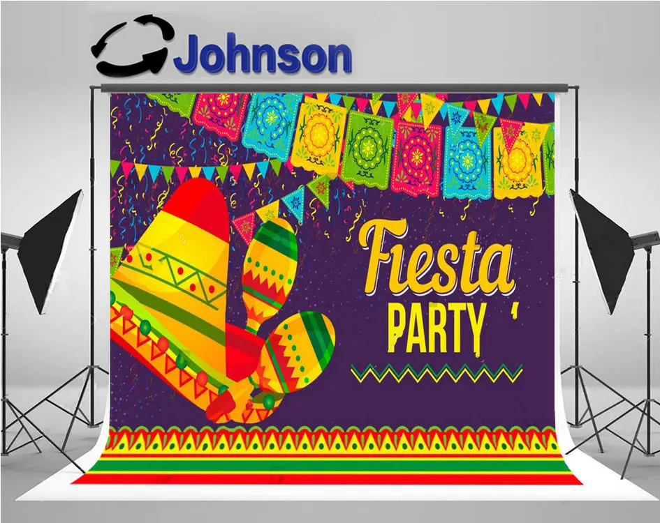 

Fiesta Party Flag Celebration Colorful photo backdrop High quality Computer print party photo studio background