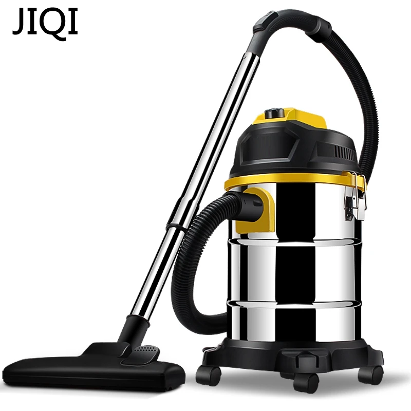 JIQI Vacuum cleaner household handheld wet and dry blow large power ultra strong silent barrel type 15L large capacity